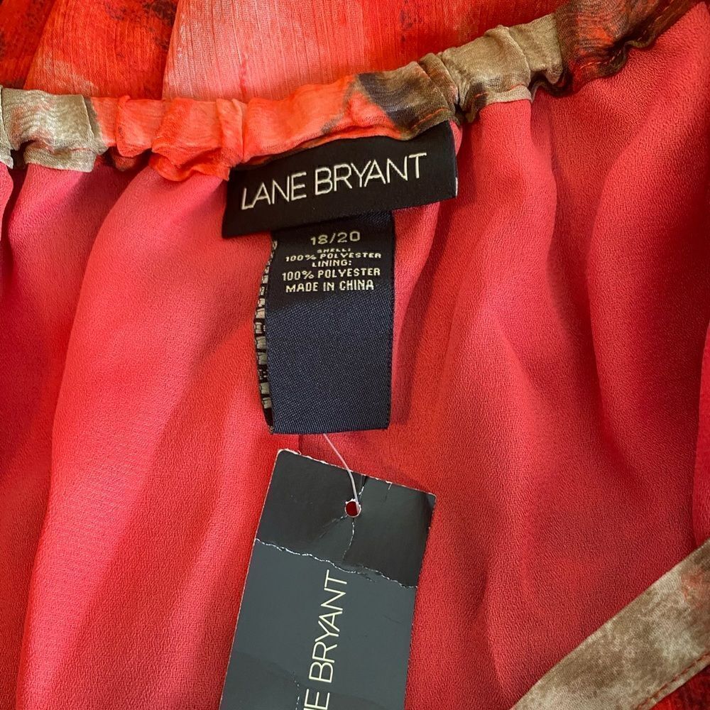 Lane Bryant Orange/Red/Brown Floral flare skirt, size 18/20 - Picture 3 of 3
